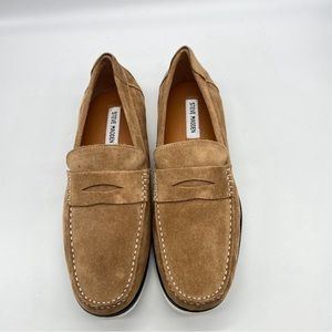 Steve Madden Men's Henri Suede Tan Low Top Loafers & Slip-On
